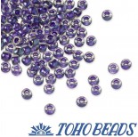 Zdjęcie - Koraliki TOHO Round 8/0 Inside-Color Rainbow Crystal/Tanzanite Lined